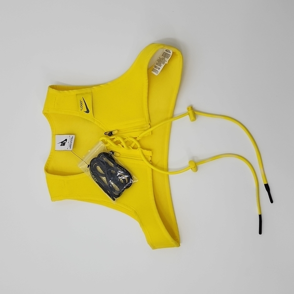 Rare Nike X OFF-WHITE NRG X Cross Bib Optic Yellow M - Picture 3 of 9